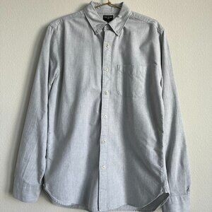 Todd Snyder x Three Looms 100% Cotton Grey Oxford Shirt